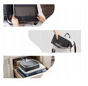 KOMPLET 6 organizerów do walizki/ torby podróżnej! Kolor czarny