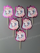 Zestaw 6 pikerów tort-babeczki-muffiny.Jednorożec6