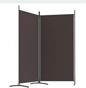 Parawan Haba Trading pokojowy 2-panelowy brązowy 175 x 180 cm