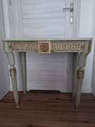 Konsola / biurko w stylu Ludwika XVI – Szałwia i Złoto