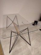 Stół loft 160x80 szklany
