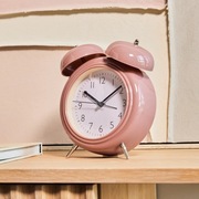 Zegar stojący typu budzik różowy home&you