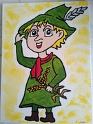 OBRAZ, WŁUCZYKIJ , PODOBRAZIE BAWEŁNIANE,PŁÓTNO MALARSKIE