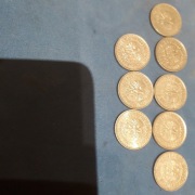 Monety 1 zł z okresu PRL lata 80-te. 1 Kpl =8szt