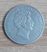 Niemcy, Braunschweig. Dwutalar (2 talary) 1847 - KOPIA