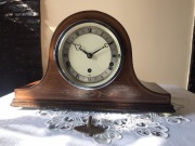 Zegar ELLIOT LONDON ok.1930 kwadransowy Westminster mahoń intarsje loft