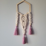 Łapacz snów heksagon boho dekoracja na ścianę