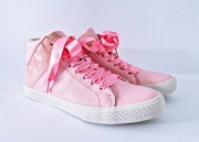 Różowe skórzane wysokie sneakersy trampki GUESS 38/39