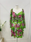 Sukienka w kwiaty z paskiem 36 S 