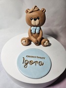 Miś z tabliczką. Chrzest roczek , szybka realizacja 2-3dni 