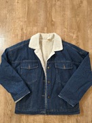 Ciepła, klasyczna kurtka dżinsowa – rozmiar XL