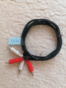 Przedłużacz kabel cinch 2xRCA wtyk - 2xRCA wtyk 