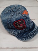Czapka jeansowa dziecięca 53 cm denim daszek hafty gwiazdki