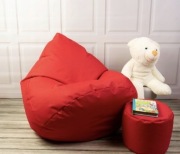 Pufa XXXXL kolor czerwony + prezent podnóżek GRATIS