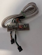 PORTY 2x USB + 2X JACK 3,5MM KABLE HS-D318SUSB-A DO OBUDOWY ATV KONTROLER 