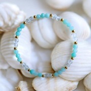  Bransoletka Amazonit+ Kryształ