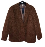 Włoska włochata marynarka/okrycie wierzchnie Oversize