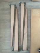 Nogi bukowe lakierowane w idealnym stanie do stołu/biurka (4szt.)