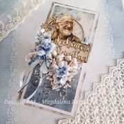 Kartka, ręcznie robiona, urodziny, imieniny, Dziadek, męska 