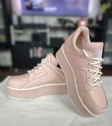 buty sneakers platform BUFFALO LONDON pudrowy róż 