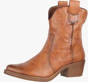 Elara Damskie brązowe botki kowbojki r. 36