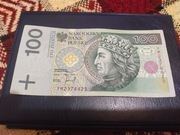 Banknot seria zastępcza 100 zł YM 1994 r