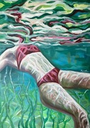 Obraz akrylowy - Kobieta w wodzie 50x70cm