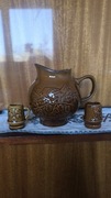 Dzbanek i 2 kieliszki kamionka 