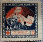 Znaczek pocztowy - Łotwa - 1920r.