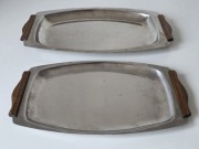 Zestaw dwóch tac serwingowych Mid-Century Modern