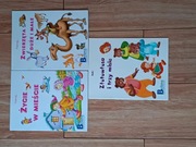 Zestaw książek dwie edukacyjne z serii Poznaj, bajka oraz gratisy