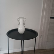 Szklany Wazon Mlecznobiały – Elegancka Dekoracja do Domu, Biura, Prezent