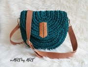 Torebka szydełkowa jodełka/ listonoszka