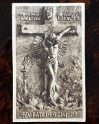 UNIKAT 1946! Obrazek Powstanie Warszawskie - Jezu Ratuj Bo Giniemy - Antyk