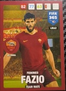 PANINI UPDATE 2017 FIFA 365 TEAM MATE AS ROMA FAZIO UE62