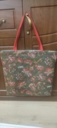 Torba shopper sztruks kwiaty 