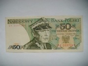 POLSKA Banknot PRL 50 zł. 1988 r Karol Świerczewski Seria GK
