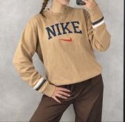 vintage nike crewneck beżowy - perełka y2k, mega wygodny! Bluza bez kaptura