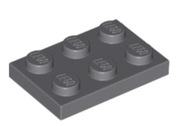 LEGO 2x3021 plate Dark Bluish Gray 2x3 używane