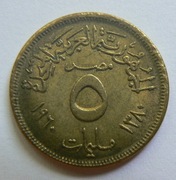 Egipt 5 milimów 1960