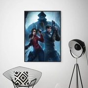 Plakat Resident Evil 2 RE2 Leon Claire Gra PS4 PS5 Xbox Prezent 50x70