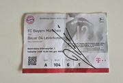 Bilet z meczu Bayern Munchen autograf Lewandowski