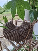 Oryginalna torebka koszyk pleciona ze sznurka handmade