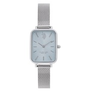 ZEGAREK DAMSKI U.S. POLO ASSN USP8290PK ODETTE PROSTOKĄTNA TARCZA SREBRNY