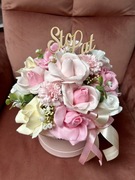 Duży box z kwiatami mydlanymi na różne okazje