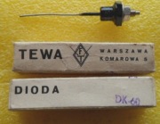 DK60 300V 0,6A Dioda prostownicza krzemowa TEWA  zabytek PRL