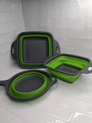 zestaw składanych durszlaków silikonowych