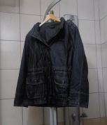 Kurtka wiatrówka z kapturem outdoor classic New View XL czarna ciemna przes