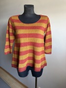 Gudrun Sjoden sweter Iniany w pasy damski 100 % len L 40