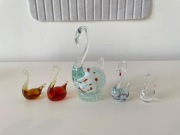 ŁABĘDŹ, SZKLANA FIGURKA, PRL, KOLEKCJONERSKA.